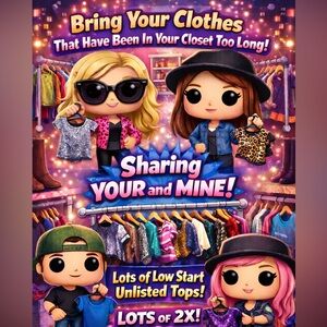 01/31 12pm EST Clothing share show! Lots of low start tops mostly 2x